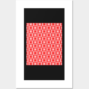 M5 - Red Square flash Pattern Posters and Art